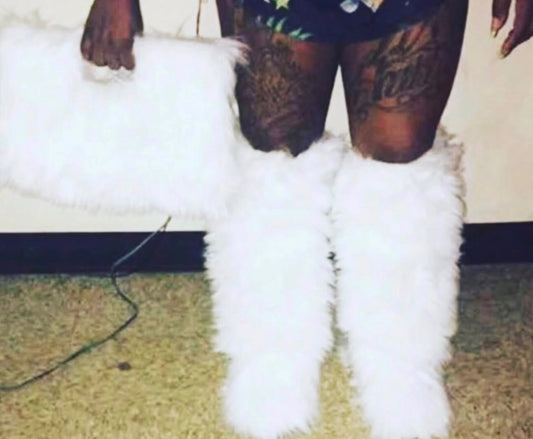 Mid-High white boots